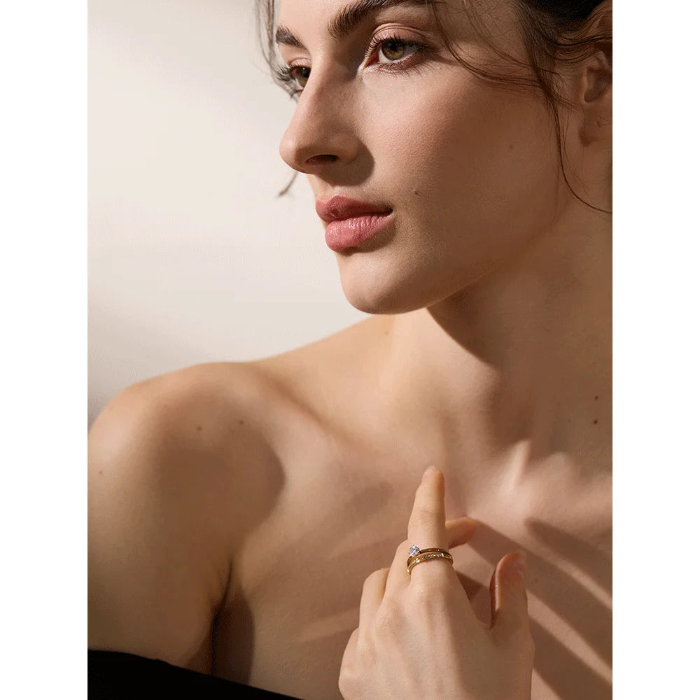 Gold & White Diamond Rings