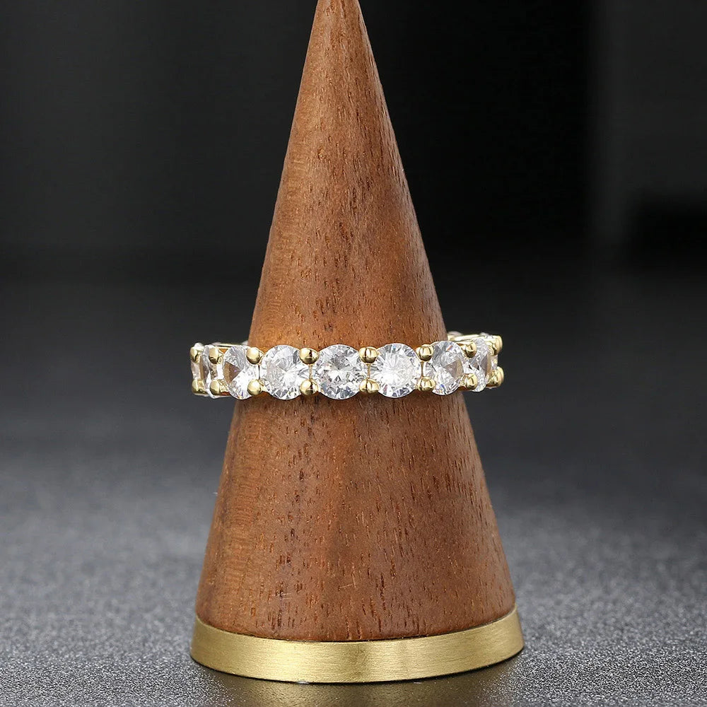 Diamond Ring Trio – Elegant Multi-Color Luxury Set