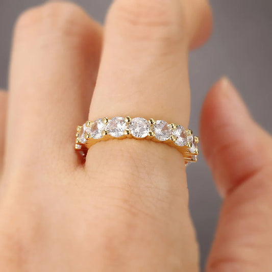 Diamond Ring Trio – Elegant Multi-Color Luxury Set