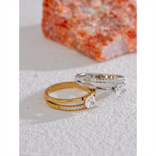 Gold & White Diamond Rings