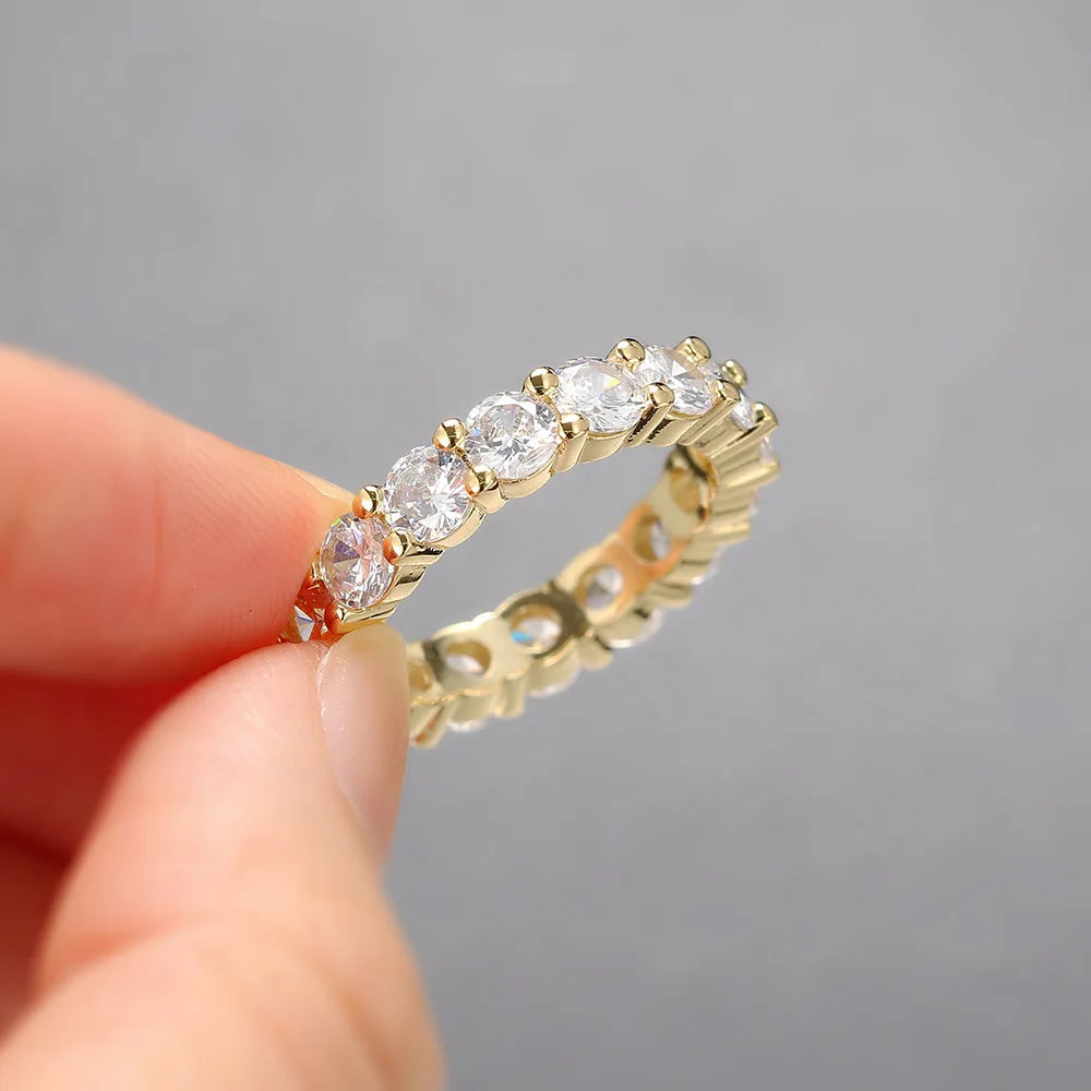 Diamond Ring Trio – Elegant Multi-Color Luxury Set