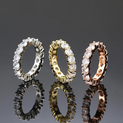Diamond Ring Trio – Elegant Multi-Color Luxury Set